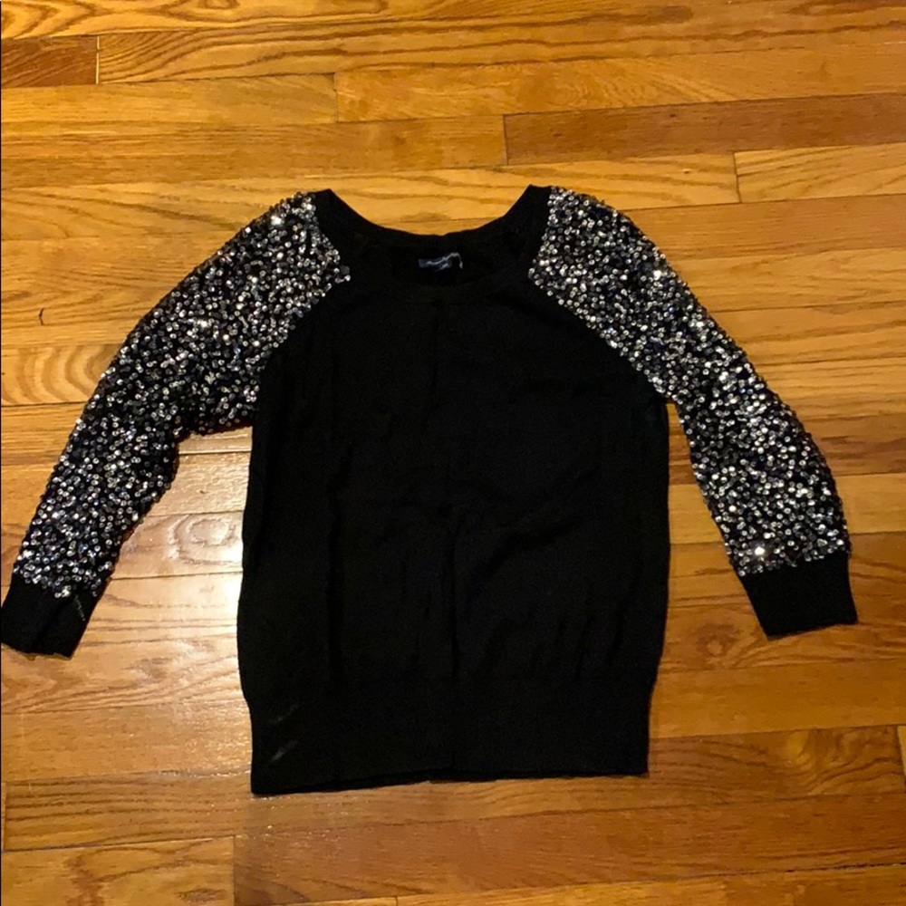 American Eagle Sequin Black Sweater
